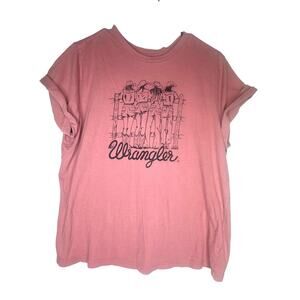 Wrangler Women’s Graphic Short Sleeve Tee Size XL Cowgirl Western Rodeo Shirt